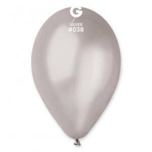 100 BALÕES LATEX METALIZADO 12'' COR SILVER