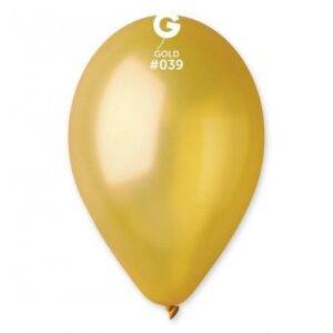 100 BALÕES LATEX METALIZADO 12'' COR GOLD
