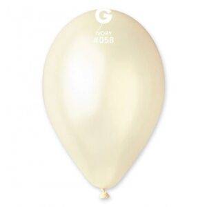 100 BALÕES LATEX METALIZADO 12'' COR IVORY