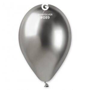 50 BALÕES LATEX 13'' COR CROMADO SILVER