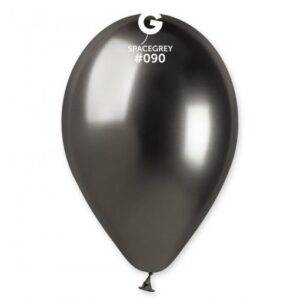 50 BALÕES LATEX 13'' COR CROMADO SPACE GREY