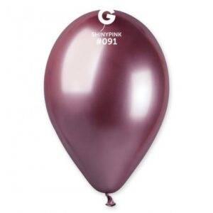 50 BALÕES LATEX 13'' COR CROMADO PINK