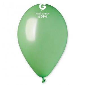 100 BALÕES LATEX METALIZADO 12'' COR MINT GREEN