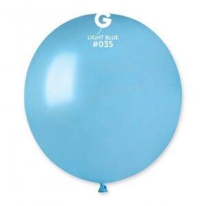50 BALÕES LATEX METALIZADO 19'' COR LIGHT BLUE