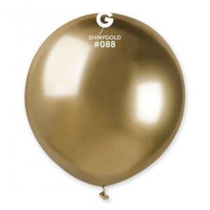 25 BALÕES LATEX 19'' COR CROMADO GOLD