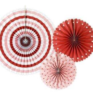 3 ROSETAS DECORATIVAS PAPEL SWEET LOVE
