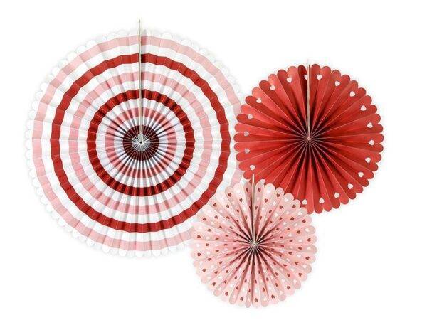 3 ROSETAS DECORATIVAS PAPEL SWEET LOVE