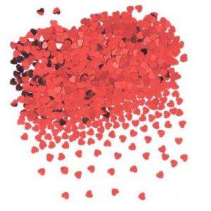CONFETTIS 142G CORAÇÕES VERMELHO FOIL