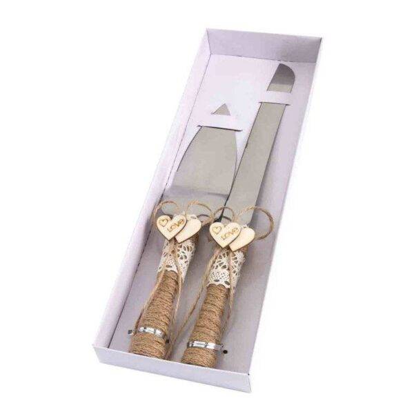CONJUNTO DE FACA E PÁ DE CASAMENTO KRAFT