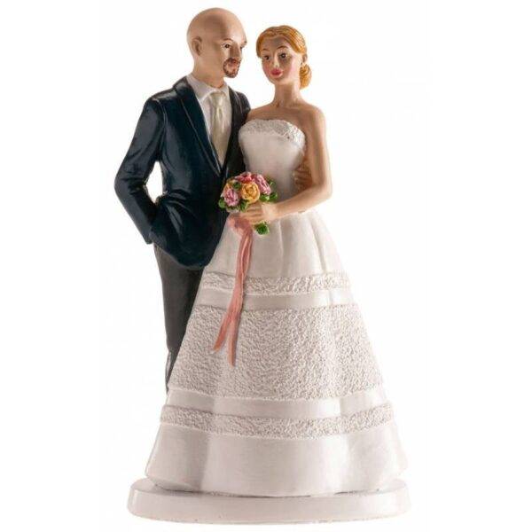 TOPO BOLO / CASAMENTO DE FIGURA PASTEL 18 CM