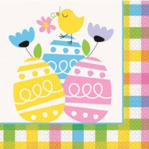 16 GUARDANAPOS 33CM COLOURFUL PLAID EASTER