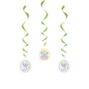 3 PENDENTES DECORATIVOS COLOURFUL PLAID EASTER