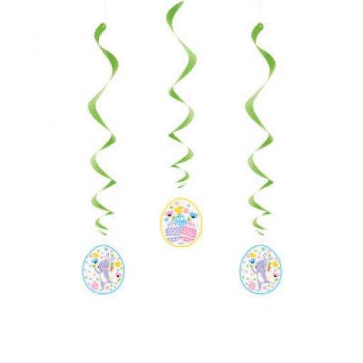 3 PENDENTES DECORATIVOS COLOURFUL PLAID EASTER