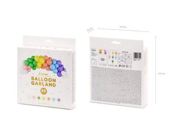 Guirlanda de balão - Arco iris, 200 cm