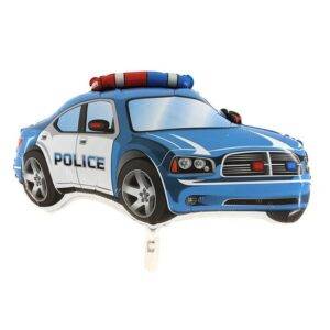 Carro de polícia - Balão de foil azul