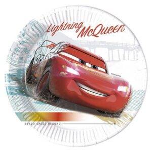 Carros Disney - pratos de papel Ø23cm, 8 unid.
