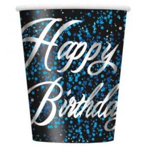 8 COPOS 267 ML GLITZ PRETO & AZUL FOIL