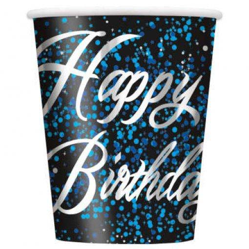 8 COPOS 267 ML GLITZ PRETO & AZUL FOIL