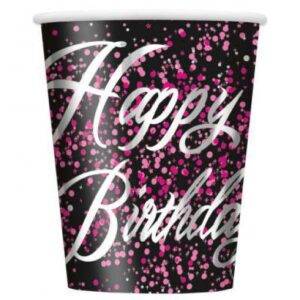 8 COPOS 267 ML GLITZ PRETO & ROSA FOIL