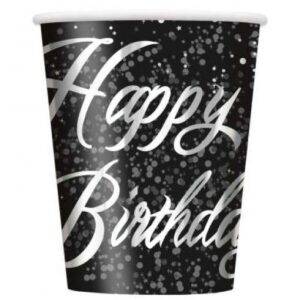 8 COPOS 267 ML GLITZ PRETO & PRATEADO FOIL