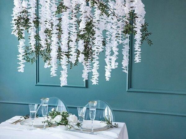 Backdrop - Flores, Brancas, 180 cm
