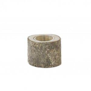 TRONCO DE MADEIRA COM SUPORTE PARA VELA 7X6 CM