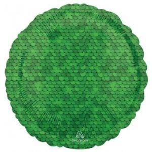 BALÃO FOIL 'LANTEJOULAS' / 'ESCAMAS' VERDE