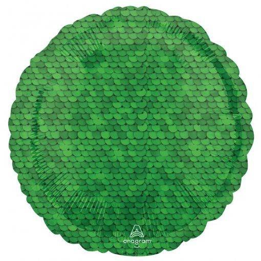 BALÃO FOIL 'LANTEJOULAS' / 'ESCAMAS' VERDE