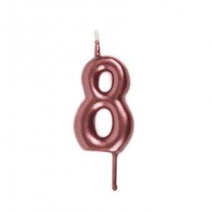 VELA ANIVERSÁRIO 6CM ROSE GOLD Nº8