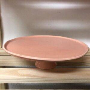 PRATO CERÂMICA BOLO C/ PÉ 20 CM