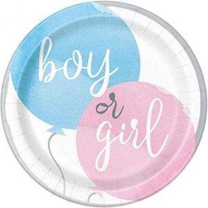 8 PRATOS 23 CM GENDER REVEAL PARTY