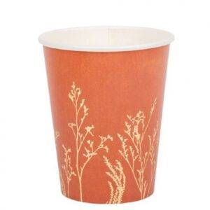 8 COPOS 255 ML TERRACOTA & DOURADO
