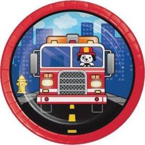 Pratos Pequenos Carro Bombeiros
