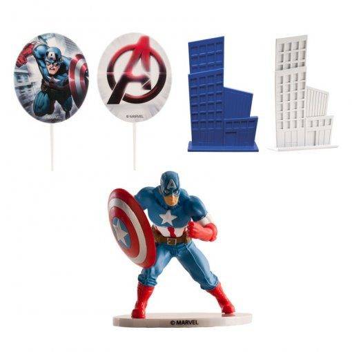 KIT PARA BOLO CAPITÃO AMÉRICA - AVENGERS
