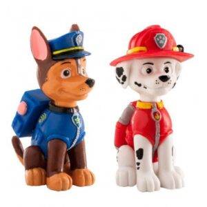 DECORAÇÃO DE BOLO 6 CM CHASE & MARSHALL - PATRULHA PATA