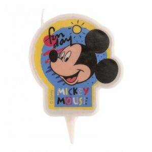 VELA DE ANIVERSÁRIO 2D 7,5 CM MICKEY MOUSE