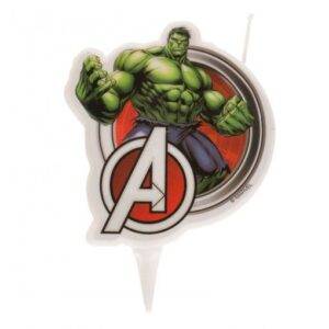 VELA DE ANIVERSÁRIO 2D 9 CM HULK - AVENGERS