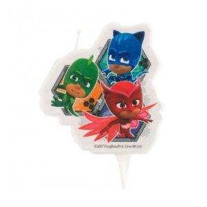 VELA DE ANIVERSÁRIO 2D 7,5 CM PJ MASKS