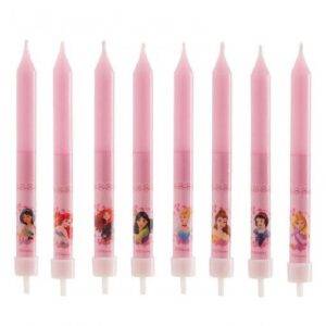 8 VELAS DE ANIVERSÁRIO 9 CM PRINCESAS DISNEY