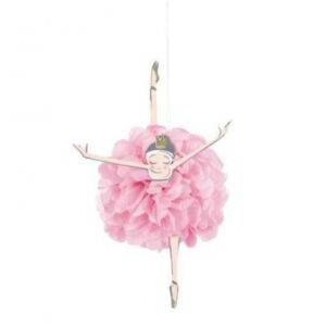 3 POM POM DECORATIVOS 9'' PINK & GOLD BAILARINA