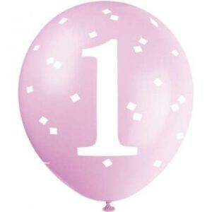5 BALÕES LATEX 12'' GINGHAM 1ST BIRTHDAY