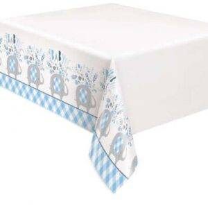 TOALHA DE MESA 1,37 X 2,14 CM BLUE FLORAL ELEPHANT