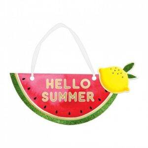DECORAÇÃO COM MENSAGEM MINI FRUTAS HELLO SUMMER