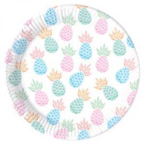 8 PRATOS 23 CM PINEAPPLES