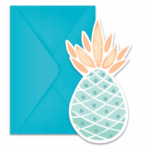 6 CONVITES PINEAPPLES