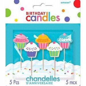 5 VELAS DE ANIVERSÁRIO CUPCAKES