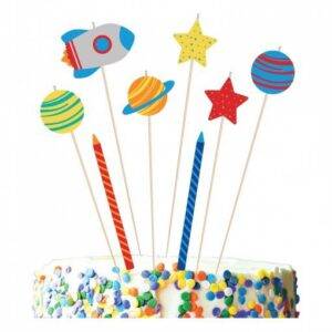 8 VELAS DE ANIVERSÁRIO ESPAÇO