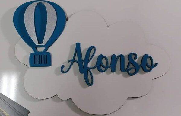 Placa Nuvem com Balão