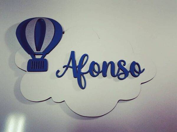 Placa Nuvem com Balão