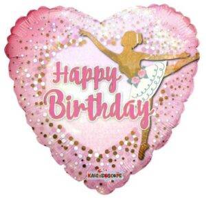 Balão Foil 18" Happy Birthday Bailarina